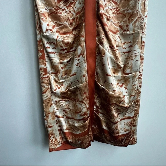 Nicole Miller Bodycon Ruched Dress Silk Baroque Vintage 90's Greek Goddess SZ 0 - Picture 5 of 16